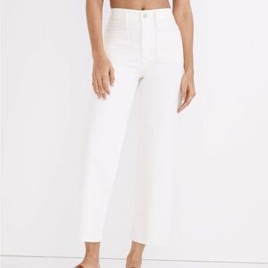 Madewell The Perfect Vintage Wide-Leg Jean in Tile White: Patch Pocket Edition